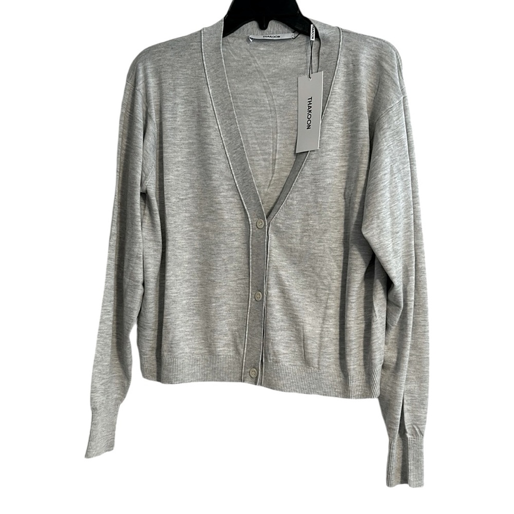 NWT THAKOON Cropped Cardigan Heather Gray Large
